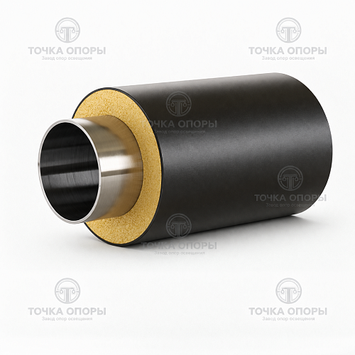 Труба стальная оцинкованная в ППУ-изоляции 159х4,5 мм ГОСТ 30732-2006