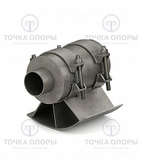 Опора скользящая бугельная для трубопроводов в ППМ изоляции для прокладки в стальном футляре ОПБ Ф ППМИ