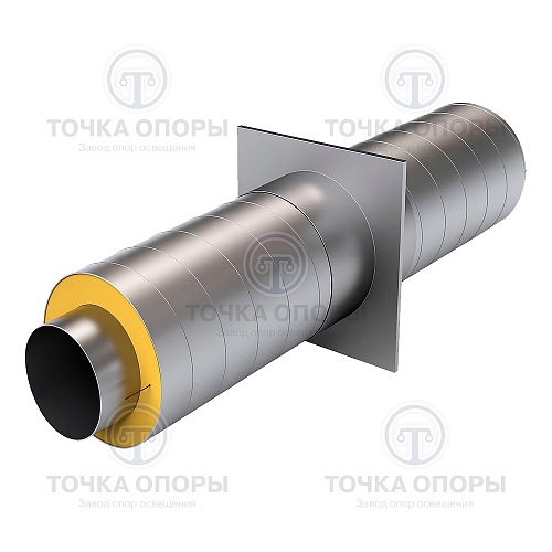 Неподвижная опора трубопроводов в ППУ изоляции с оцинкованной (ОЦ) оболочкой